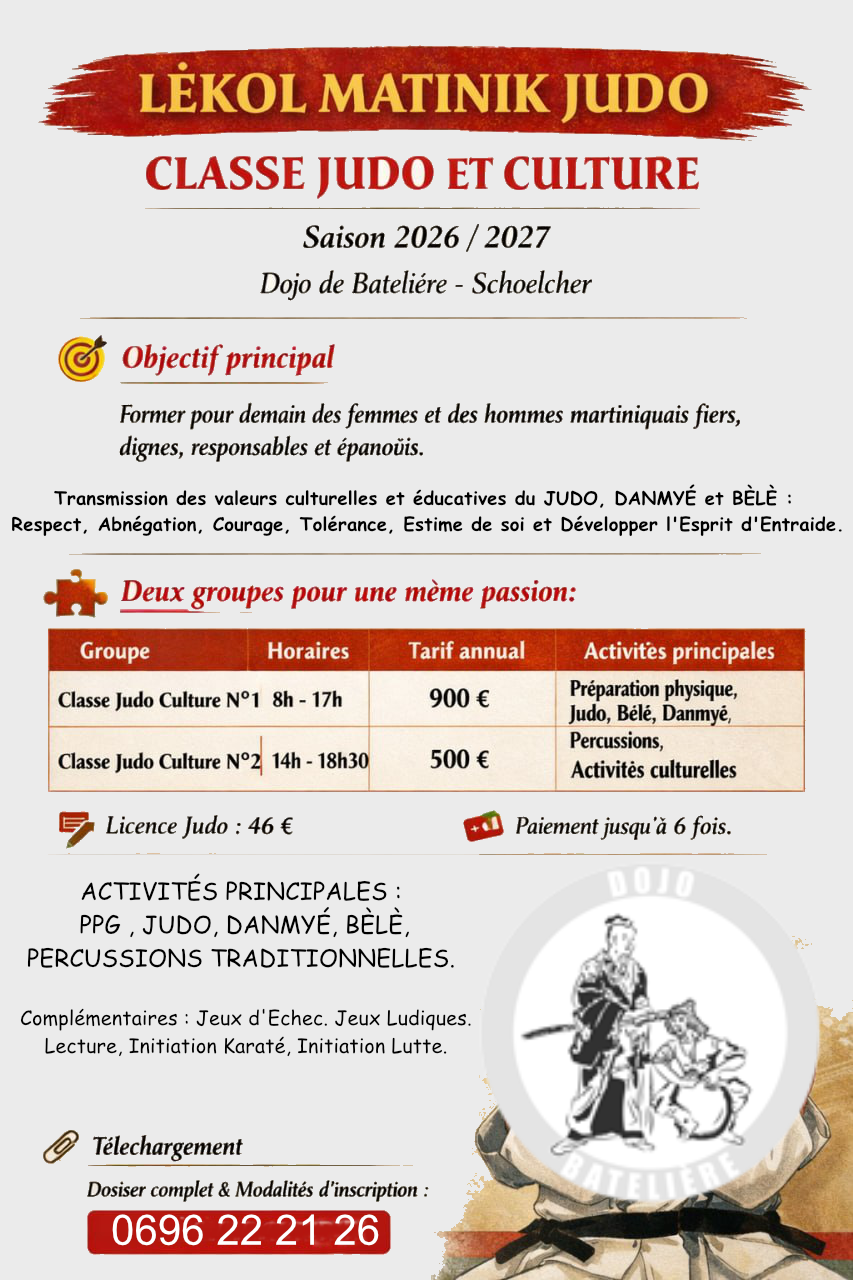LÉKOL MATINIK JUDO – CLASSE JUDO ET CULTURE